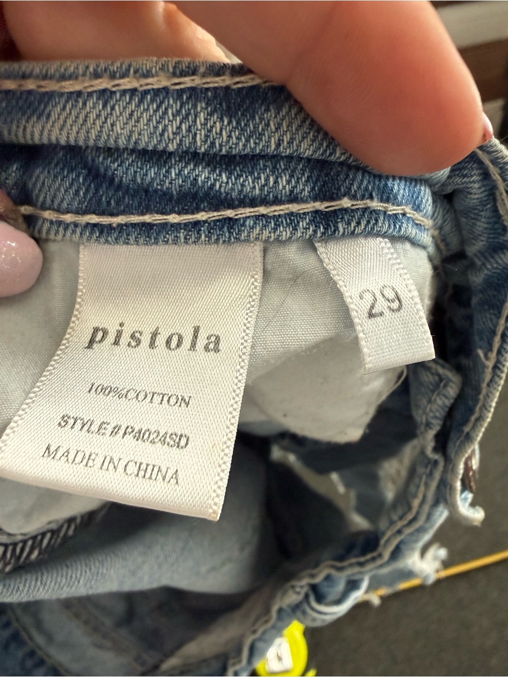 Pistola women’s cutoff Distressed Light Blue Denim Shorts - size 29 - Picture 9 of 10